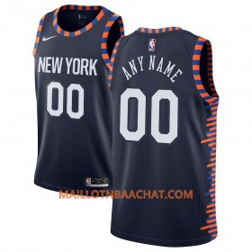 Maillot NBA New York Knicks Personnalisable 2018-19 Nike City Edition Navy Swingman - Homme